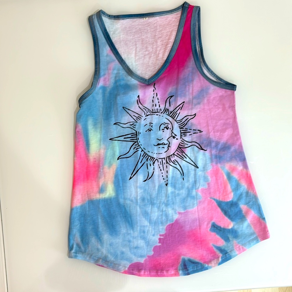 Sun Tie-Dye Summer Tank Top